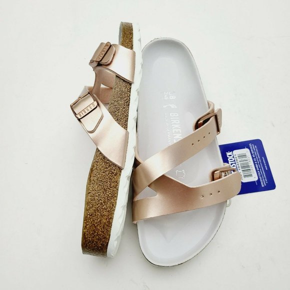 BIRKENSTOK Women Yao Balance  Leather Sandals--Metallic Copper - Picture 5 of 9